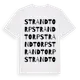 White t-shirt med Strandtorp ordlek t-shirt