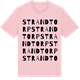 Pink Cotton t-shirt med Strandtorp ordlek t-shirt