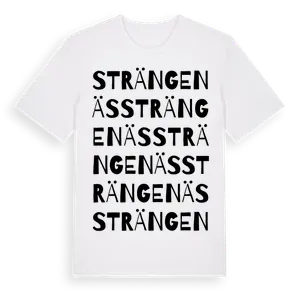 Strängenäs ordlek t-shirt – ekologisk bomull t-shirt från Pinshirt