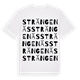 White t-shirt med Strängenäs ordlek t-shirt