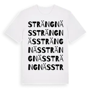 Strängnäs ordlek t-shirt – ekologisk bomull t-shirt från Pinshirt