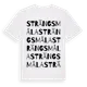 White t-shirt med Strängsmåla ordlek t-shirt