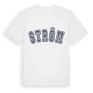 Ström college t-shirt – ekologisk bomull t-shirt från Pinshirt