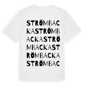 Strömbacka ordlek t-shirt – ekologisk bomull t-shirt från Pinshirt