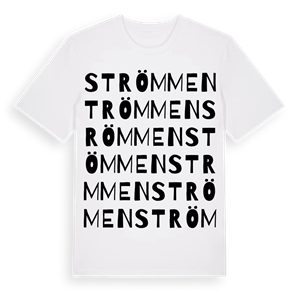 Strömmen ordlek t-shirt – ekologisk bomull t-shirt från Pinshirt