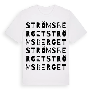 Strömsberget ordlek t-shirt – ekologisk bomull t-shirt från Pinshirt