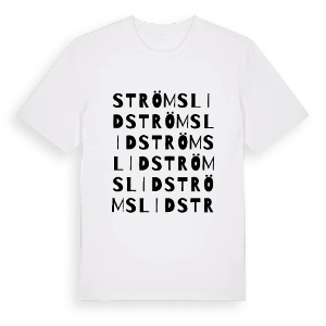 Strömslid ordlek t-shirt – ekologisk bomull t-shirt från Pinshirt