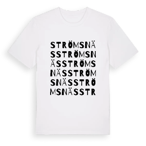Strömsnäs ordlek t-shirt – ekologisk bomull t-shirt från Pinshirt