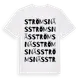 White t-shirt med Strömsnäs ordlek t-shirt