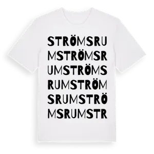 Strömsrum ordlek t-shirt – ekologisk bomull t-shirt från Pinshirt