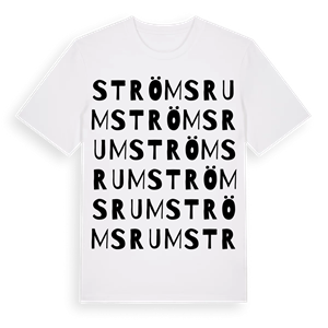 Strömsrum ordlek t-shirt – ekologisk bomull t-shirt från Pinshirt