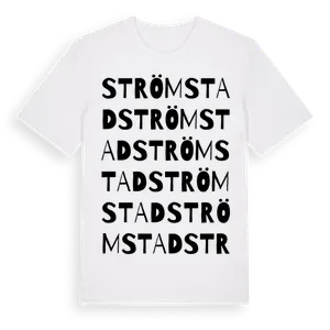 Strömstad ordlek t-shirt – ekologisk bomull t-shirt från Pinshirt