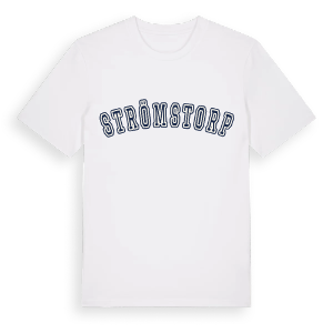 Strömstorp college t-shirt – ekologisk bomull t-shirt från Pinshirt