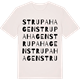 Vintage White t-shirt med Strupahagen ordlek t-shirt