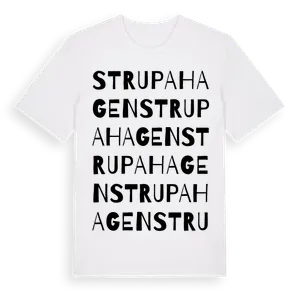 Strupahagen ordlek t-shirt – ekologisk bomull t-shirt från Pinshirt