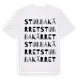 White t-shirt med Stubbakärret ordlek t-shirt