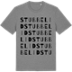 Mid Heather Gray t-shirt med Stubbelid ordlek t-shirt