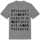 Mid Heather Gray t-shirt med Stubbemålamon ordlek t-shirt