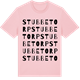 Pink Cotton t-shirt med Stubbetorp ordlek t-shirt
