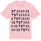 Pink Cotton t-shirt med Stubbhult ordlek t-shirt