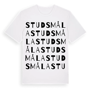 Studsmåla ordlek t-shirt – ekologisk bomull t-shirt från Pinshirt