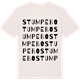 Vintage White t-shirt med Stumpebo ordlek t-shirt