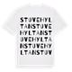 White t-shirt med Stuvehyltan ordlek t-shirt