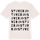 Vintage White t-shirt med Stuverum ordlek t-shirt