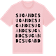 Pink Cotton t-shirt med Sugande ordlek t-shirt