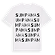 White t-shirt med Sumpama ordlek t-shirt