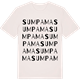 Vintage White t-shirt med Sumpama ordlek t-shirt