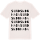 Vintage White t-shirt med Sundskoghaga ordlek t-shirt