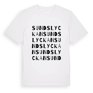 Sundslyckan ordlek t-shirt – ekologisk bomull t-shirt från Pinshirt