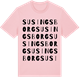 Pink Cotton t-shirt med Susingsborg ordlek t-shirt
