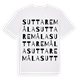 White t-shirt med Suttaremåla ordlek t-shirt