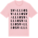 Pink Cotton t-shirt med Svallbo ordlek t-shirt