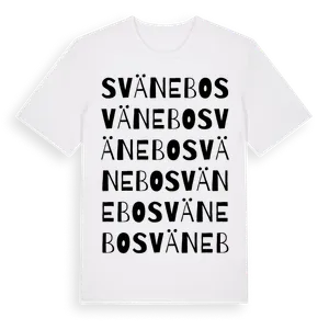 Svänebo ordlek t-shirt – ekologisk bomull t-shirt från Pinshirt