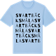 Blue Soul t-shirt med Svartbäcksmåla ordlek t-shirt