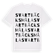 White t-shirt med Svartbäcksmåla ordlek t-shirt