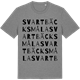 Mid Heather Gray t-shirt med Svartbäcksmåla ordlek t-shirt