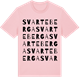 Pink Cotton t-shirt med Svarteberga ordlek t-shirt