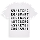 White t-shirt med Svarteberga ordlek t-shirt