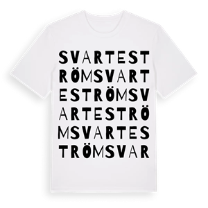 Svarteström ordlek t-shirt – ekologisk bomull t-shirt från Pinshirt