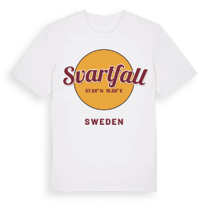 Svartfall cirkel t-shirt – ekologisk bomull t-shirt från Pinshirt