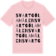 Pink Cotton t-shirt med Svartgölamålen ordlek t-shirt