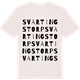 Vintage White t-shirt med Svartingstorp ordlek t-shirt