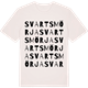 Vintage White t-shirt med Svartsmörja ordlek t-shirt