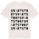 Vintage White t-shirt med Svartstorp ordlek t-shirt