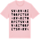 Pink Cotton t-shirt med Svarvaretorpet ordlek t-shirt