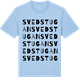 Blue Soul t-shirt med Svedstugan ordlek t-shirt